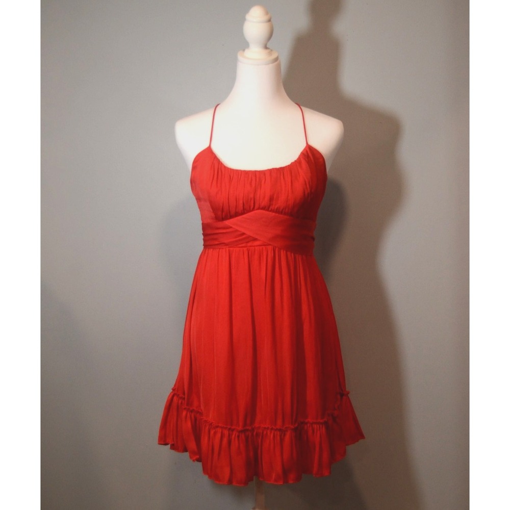 NEW Saints & Secrets Size M Leila Style Lined Red Mini Fit & Flare Dress HOCO